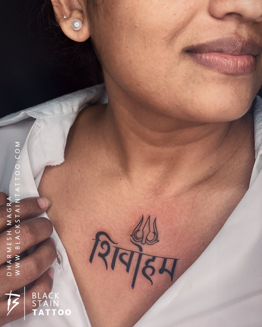 Shivoham Sanskrit religious tattoo with spiritual symbolism - Ahmedabad